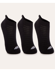 C&A kit de 3 pares de meias cano baixo esportiva ace preto