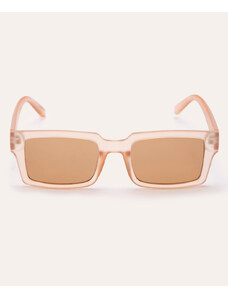 C&A óculos de sol quadrado clear nude