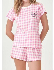 Pijama Feminino Curto Espaço Pijama 4010001 Rosa