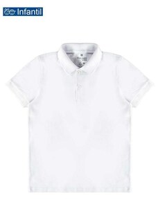 Camiseta Polo Infantil Menino Malwee 1000111119 00001-Branco