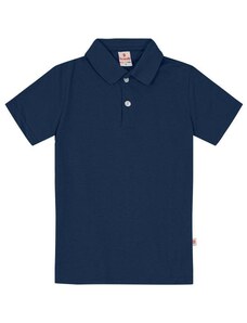 Brandili Camisa Polo Menino em Malha Azul