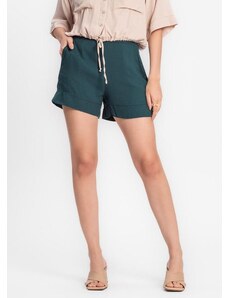 Endless Shorts Feminino em Viscose Creponada Verde
