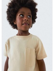 Hering Camiseta Infantil Menino Toddler com Estampa e Bolso Bege