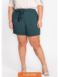 Secret Glam Shorts Feminino Plus Size Verde