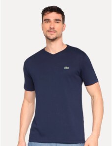 Camiseta Lacoste Masculina Sport Ultra-Dry V-Neck Azul Marinho