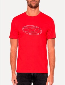 Camiseta Diesel Masculina T-Diegor-E9 Outline Vermelha