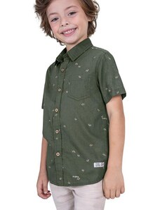 Trick Nick Camisa Infantil Masculina com Bolso Verde