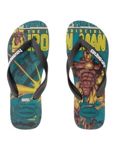 Chinelo Havaianas Top Marvel Classics Homem de Ferro Preto - 37