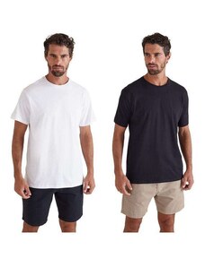 Kit 2 Camisetas Básicas Reserva Branco/Preto