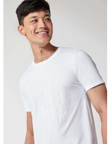 Enfim Camiseta Slim Recomeçar Branco