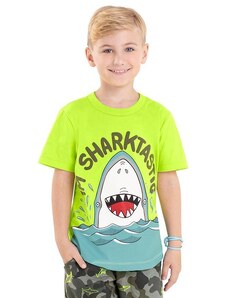 Rovi Kids Camiseta Infantil Masculina Shark Verde