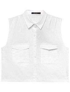 Malwee Camisa Cropped Feminina Branco