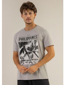 The Philippines T-Shirt Masculina Cinza