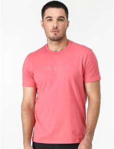 Camiseta Ellus Masculina Cotton Fine Originals Logo Rosa