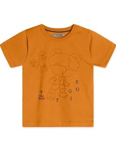 Tigor Camiseta Manga Curta Bebê Masculina Marrom