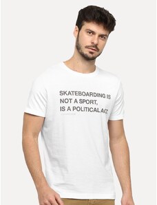 Camiseta Osklen Masculina Stone Skateboarding Political Act Branca