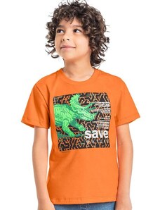 Quimby Camiseta Save The Nature Infantil Laranja