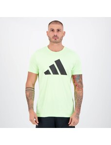 Camiseta Adidas Run It Verde Fluorescente