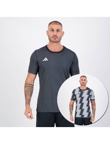 Camiseta Adidas Reversível 24 Cinza Escuro