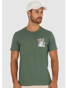 Malwee Camiseta Masculina Verde Militar
