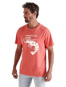 Camiseta Zeca Camarão que Dorme Reserva Vermelho Stoned