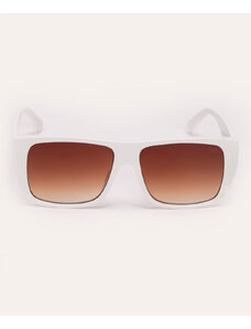 C&A óculos de sol quadrado branco