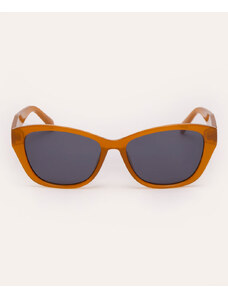 C&A óculos de sol oval bege