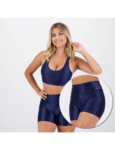 Kit Selene Shorts + Top 3D Feminino Marinho