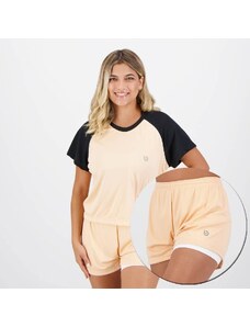 Conjunto Area Shorts + Camiseta Bege
