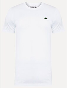 Camiseta Lacoste Masculina Plain Croc Trainning Poliéster Branca