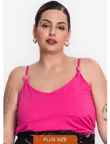 Secret Glam Blusa Feminina de Alça Plus Size Rosa