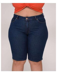Bermuda Jeans Feminina Pedal Plus Size 48 Ao 56 Shyros - 38084 Azul