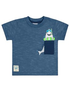 Quimby Camiseta Radical Shark Bebê Menino Azul