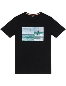 Malwee Camiseta Surf Decote V Masculino Preta