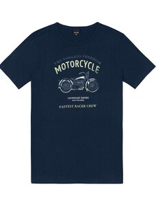 Malwee Camiseta Motorcycle Masculino Azul Marinho