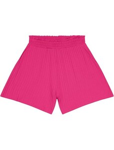 Malwee Shorts em Malha Canelada Rosa Escuro