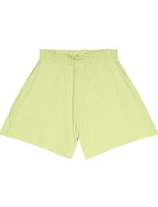Malwee Shorts em Malha Canelada Verde Limão