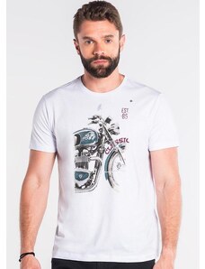 Svk Confort Camiseta Manga Curta Classic Motorcycle Branca