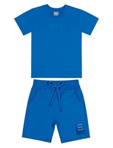 Quimby Conjunto Camiseta e Bermuda Unissex Azul