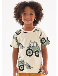 Up Baby Camiseta Agricultural Art Bege