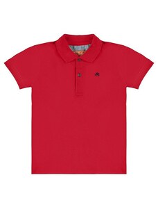 Up Baby Camisa Polo Básica de Menino Vermelho
