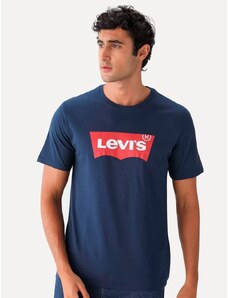 Camiseta Levis Logo Batwing Azul Marinho