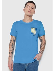 Enfim Camiseta Slim Rising Sun Azul