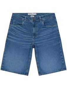 Malwee Bermuda Slim Jeans Estonado Azul