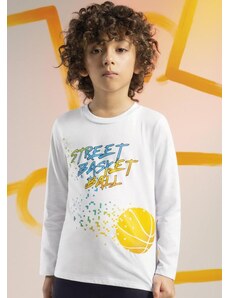 Cativa Kids Camiseta Manga Longa com Efeito Branco