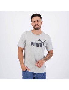 Camiseta Puma ESS Logo Cinza e Preta