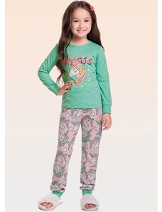 Fakini Kids Pijama Blusa e Calça Rosa