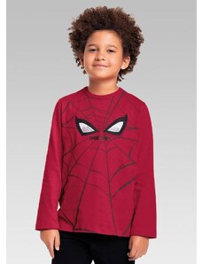 Homem Aranha Camiseta Manga Longa Spider-Man Disney Vermelho