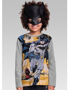 Camisetacom Máscara Batman Warner Cinza
