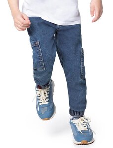 Malwee Kids Calça Jogger Jeans Menino Azul